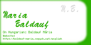 maria baldauf business card